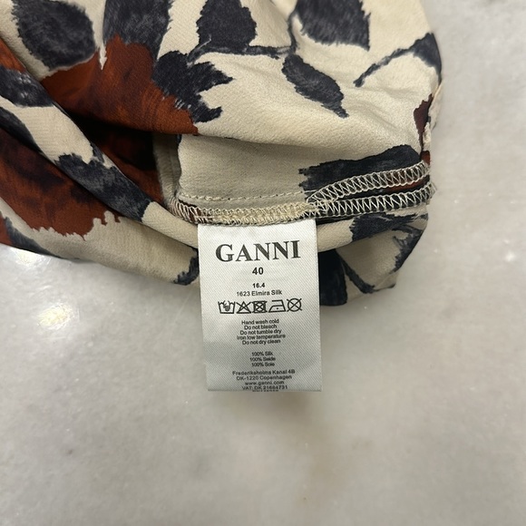 Ganni 100% silk slip dress in brick rose size 40 - Picture 7 of 7